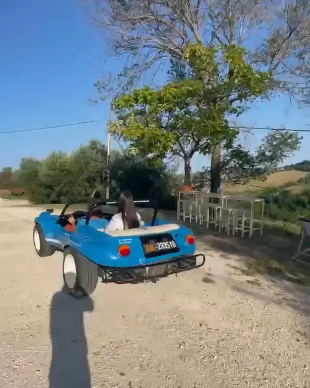 Guests driving off on the ROOT buggy tour